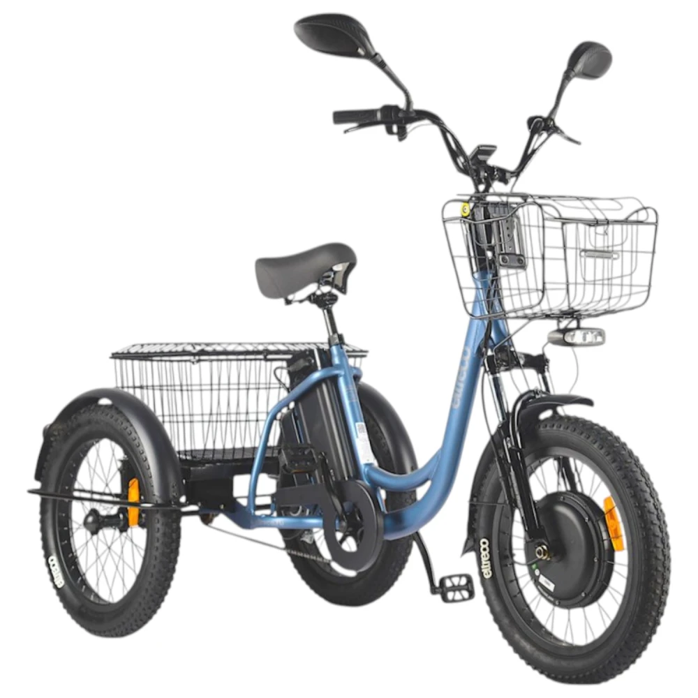 Электровелосипед электротрицикл Eltreco Porter Fat 700 Синий-матовый 2